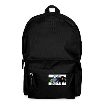katze piano nilpferd music hippo kinder baby - Rucksack - Schwarz - Vorne