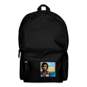 Beautiful Haitian Women in Bikini Painting - Backpack - black - Front