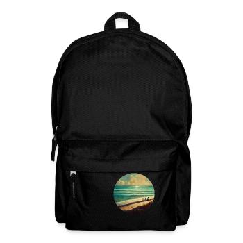 Family beach lighthouse - Rucksack - Schwarz - Vorne