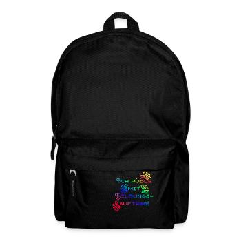 Der blumige Bildungsauftrag - Rucksack - Schwarz - Vorne