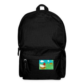 Die Henne Maja und der Eierdieb Coverbild - Rucksack - Schwarz - Vorne