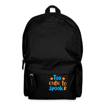 Too cute to spook - halloween humor - Backpack - black - Front