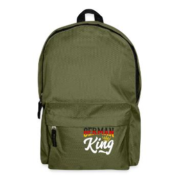 German King Germany German Flag - Rucksack - Olivgrün - Vorne