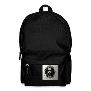 Rastafarian sketch painting - Backpack - black - Front