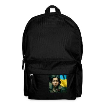 Fille ukrainienne pendant la guerre - Sac à dos - noir - Devant