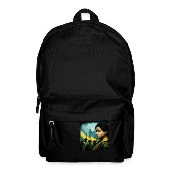Fille ukrainienne pendant la guerre - Sac à dos - noir - Devant