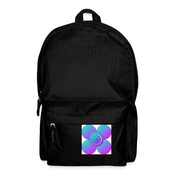 Bunte Blume - Rucksack - Schwarz - Vorne