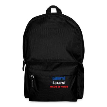 Liberté égalité affaire de papiers - Sac à dos - noir - Devant