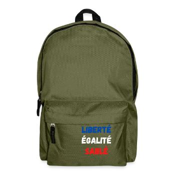 Liberté égalité sablé - Sac à dos - vert olive - Devant