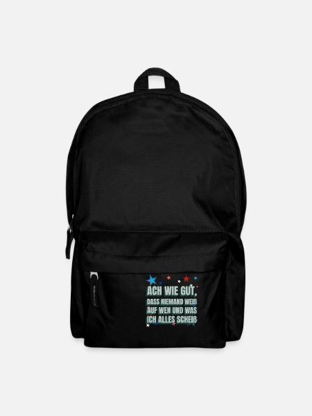 Ach wie gut, dass Niemand weiß - Rucksack - Schwarz