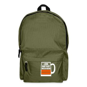 Une batterie faible a besoin de bière - Sac à dos - vert olive - Devant