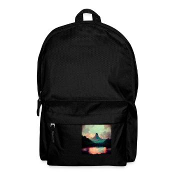 Fantasy Mysterium Landschaftsmalerei - Rucksack - Schwarz - Vorne