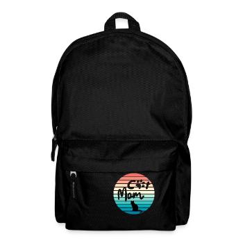 Cat Mom Retro - Rucksack - Schwarz - Vorne