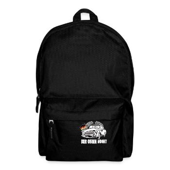 Der Osten rockt Ostdeutschland DDR Trabbi  - Rucksack - Schwarz - Vorne