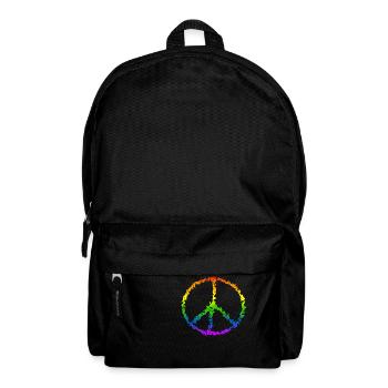 Frieden Zeichnung Freiheit Regenbogen Farben 5 - Rucksack - Schwarz - Vorne