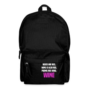 Roses Are Red – A Bottle Of Wine Wine Squad Wine - Rucksack - Schwarz - Vorne