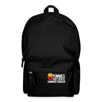 Pommes Sind Frittierte Sonnenstrahlen Pommes Frite - Rucksack - Schwarz - Vorne