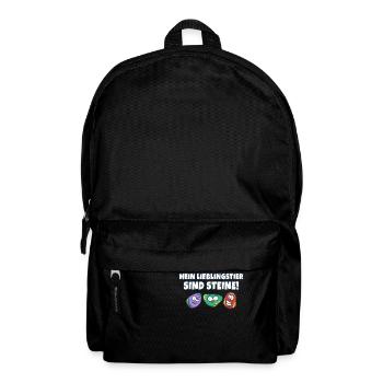 Lieblingstier = Steine - Geologe Geologie - Rucksack - Schwarz - Vorne