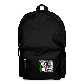 Schiefe Turm von Pisa Spruch Italien - Rucksack - Schwarz - Vorne
