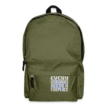 gift idea plumber jokes dad john carpenter - Backpack - olive green - Front