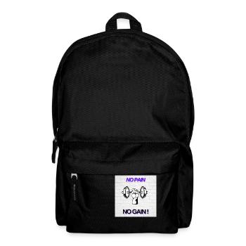 No Pain No Gain - Backpack - black - Front