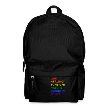 LGBT Gay Pride Rainbow Colors Slogan Coloré - Sac à dos - noir - Devant
