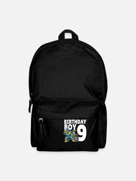 Motocross Bike Boy Tee 9 Years Old T Shirt - Backpack - black