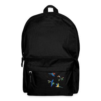 Bunte Papageien - Rucksack - Schwarz - Vorne