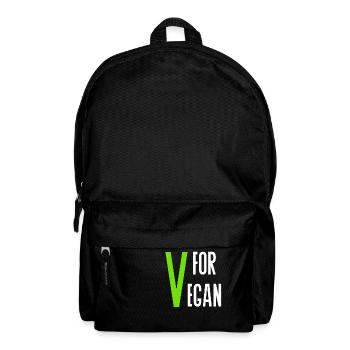 V for Vegan - Sac à dos - noir - Devant