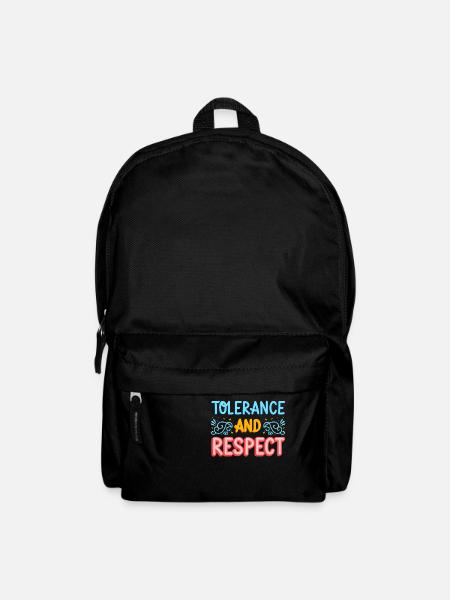 Toleranz und Respekt für originelle Geschenkidee - Rucksack - Schwarz