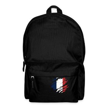Drapeau de la France - Sac à dos - noir - Devant