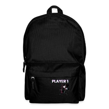 Spieler 1 Glitch Humor Geschenk Gamer Paar Liebe - Rucksack - Schwarz - Vorne