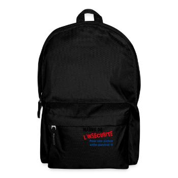 Marre de l'insécurité - Sac à dos - noir - Devant