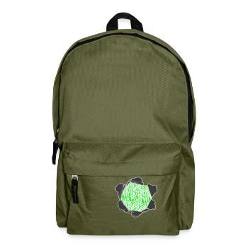 spaß veganismus gesundes essen spruch statement - Rucksack - Olivgrün - Vorne