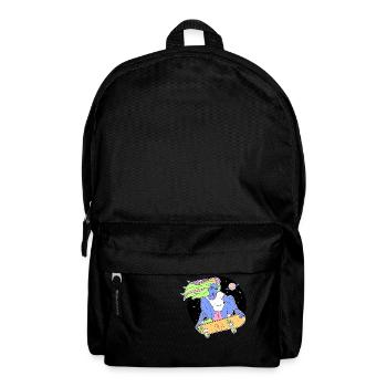 Alien skater girl in space - Backpack - black - Front
