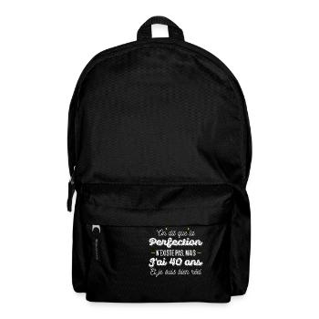 40 ans de perfection / humour anniversaire 40 ans - Sac à dos - noir - Devant