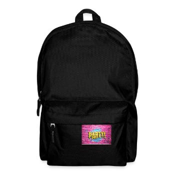 Party Disco Comic Stil Blase Graffiti Schriftzug - Rucksack - Schwarz - Vorne