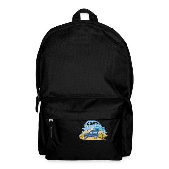 Camping Wohnmobil Vintage im Wohnwagen Caravan - Rucksack - Schwarz - Vorne