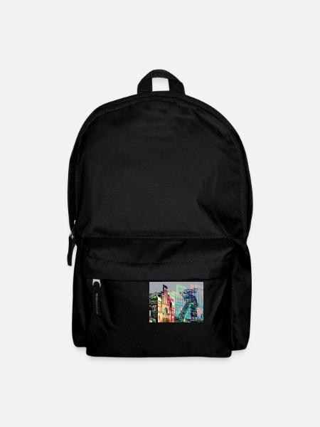 Industriekultur im Ruhrgebiet, Zeche, Bergbau - Rucksack - Schwarz