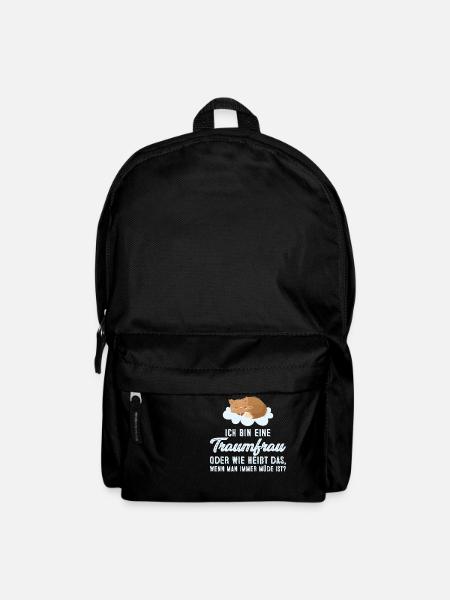 ich bin eine Traumfrau Müde, schlafen, langschläfe - Rucksack - Schwarz