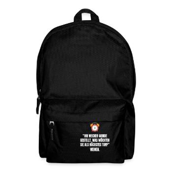 ihr Wecker wurde gestellt, Weinen, heulen, Müde - Rucksack - Schwarz - Vorne