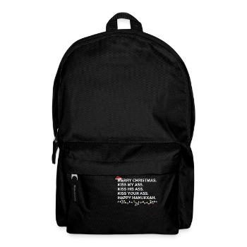 Frohe Weihnachten Küssen Sie meinen Küssen Sie seinen Küssen Sie - Rucksack - Schwarz - Vorne