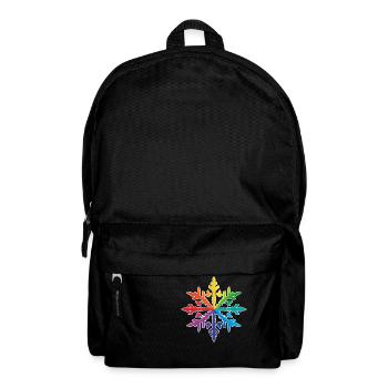 Flocon de neige Neige Hiver Noël coloré 3 - Sac à dos - noir - Devant