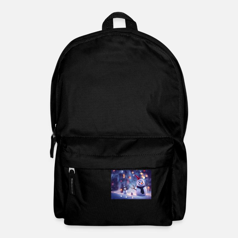 Frohe Weihnachten Schneemann - Rucksack - Schwarz
