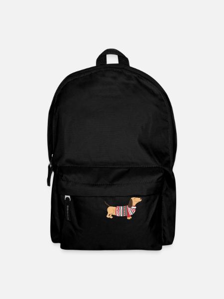 Lustiger Weihnachtsdackel Weihnachten Dackel Hund - Rucksack - Schwarz