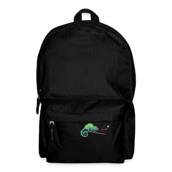 Lézard caméléon Reptile Herpétologiste - Sac à dos - noir - Devant