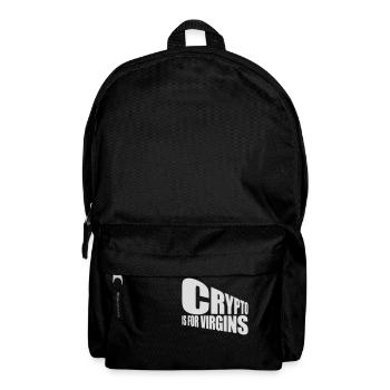 crypto is for virgins - Backpack - black - Front