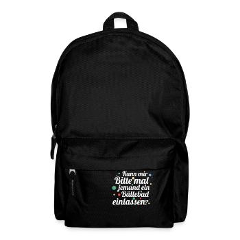 Bällebad - Lustiger Spruch Witzig Fun Statement - Rucksack - Schwarz - Vorne