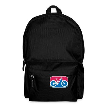 Mountainbike Downhill Fahrrad mtb logo Geschenk - Rucksack - Schwarz - Vorne