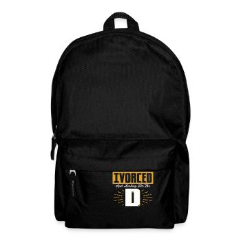 Ivorced And Looking For The D Divorce Divorcee - Backpack - black - Front
